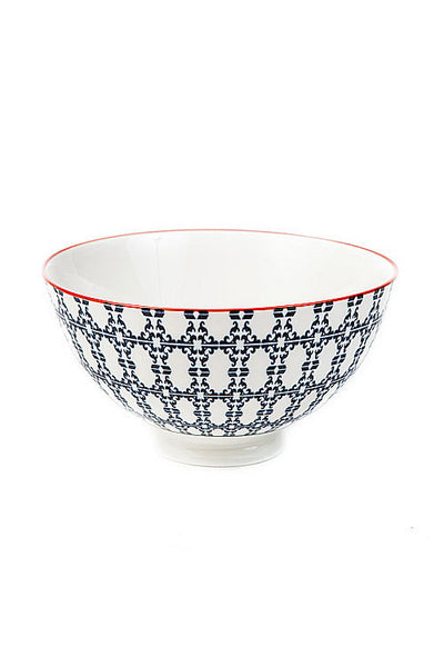 Blue + White Porcelain Diamond Bowl